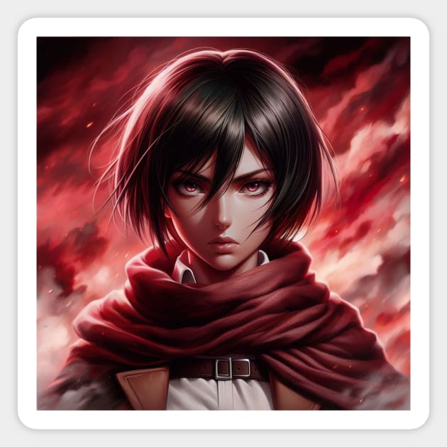 Mikasa Ackerman Sticker by AnimeArtisan